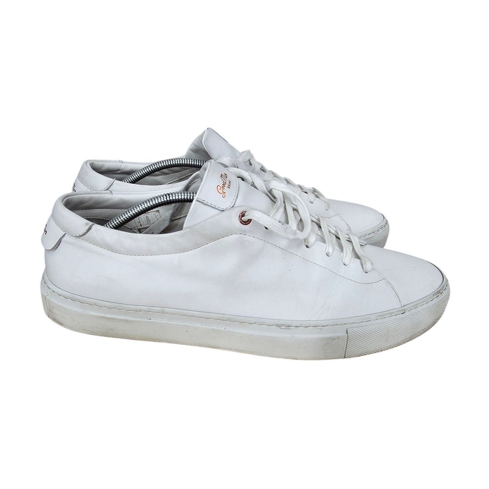 Good Man Brand Edge Sneakers Mens 14 White Leather Low Top Casual Italian Luxury